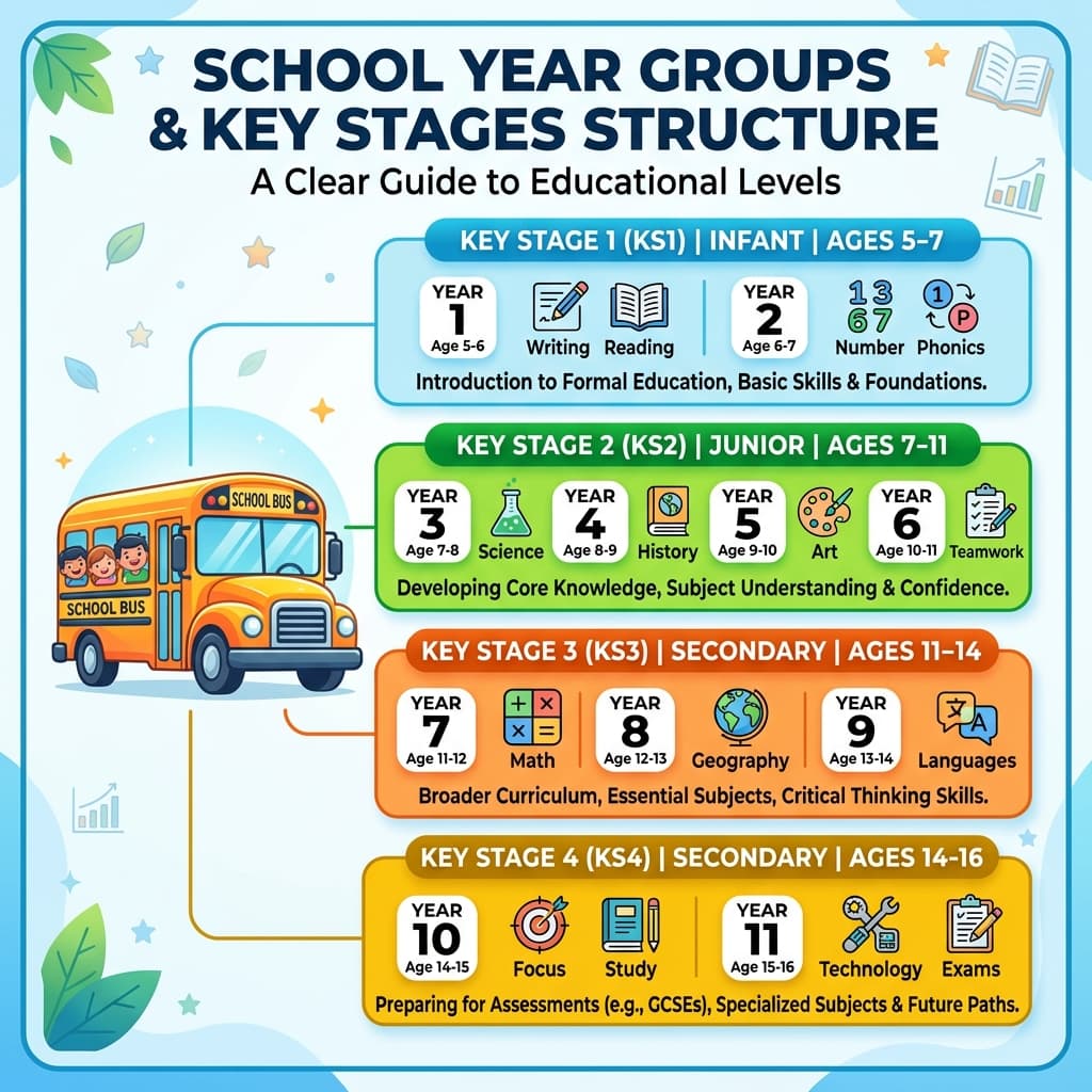UK School Year Age Chart: Ages by Year Group | CalZone