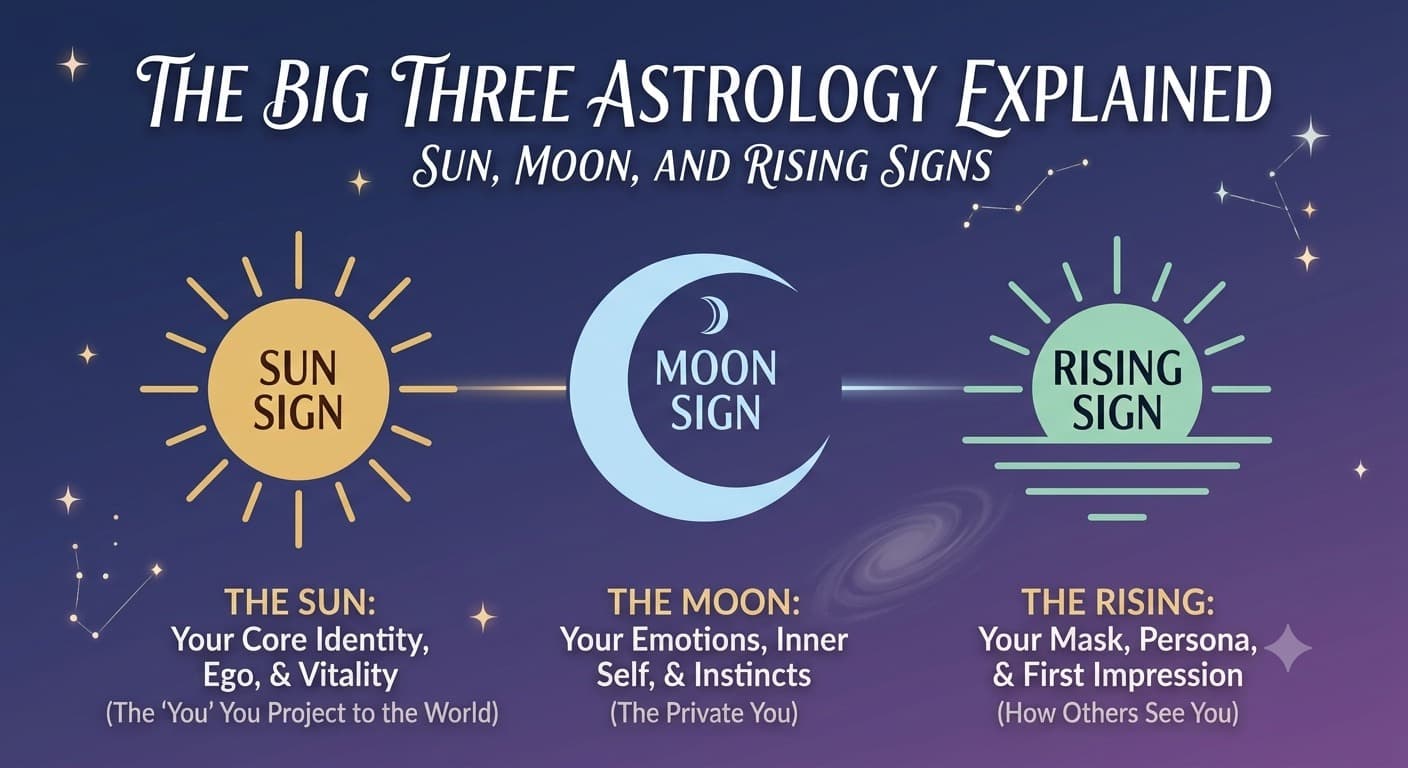 Big Three Astrology: Sun, Moon & Rising | CalZone