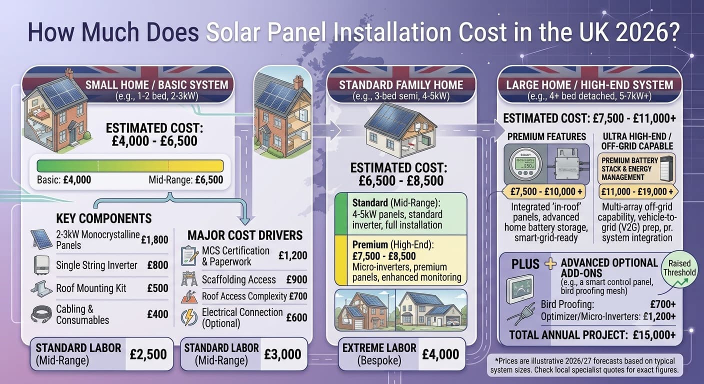 Solar Panel Cost UK 2026: Full Price Guide | CalZone