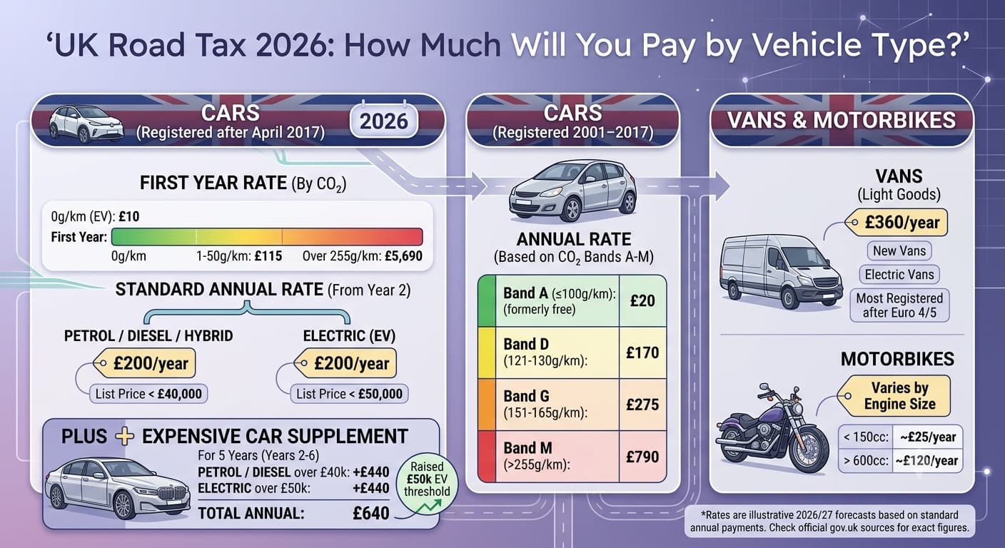 UK Road Tax 2026: How Much Will You Pay? | CalZone